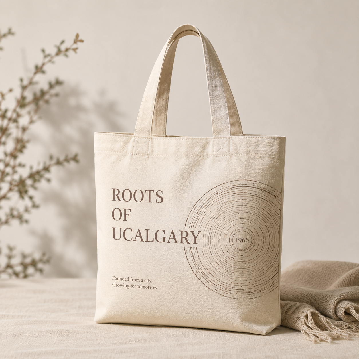 Roots of UCalgary Canvas Tote